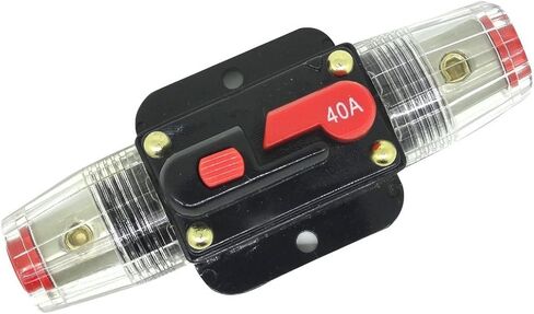 ZOOKOTO 12V-24V DC 15A Car Audio Inline Circuit Breaker Reset Fuse Holders Inverter for Stereo Switch System Protection 15 Amp in Kuwait