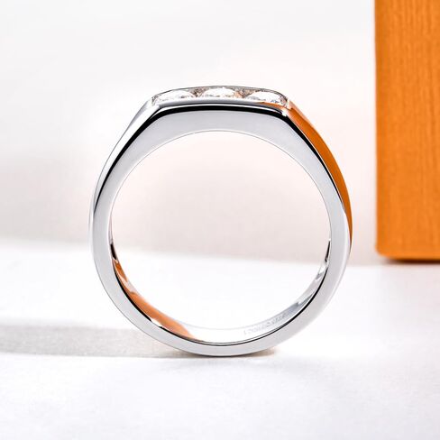 Moissanite Rings Wedding Bands for Women Men Unisex Couple D Color VVS1 Clarity 925 Sterling Silver Eternity Anniversary Band Engagement Promise Ring with Certificate in Kuwait