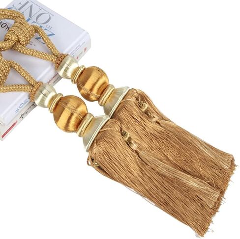 Paired Lantern Single Hanging Ball Tassels Curtains Buckle Sling Binding Lantern Tiebacks Handcrafted Braided Buckle Drapery Curtain Holdbacks Window Treatments for Home 2 Pack in Saudi Arabia
