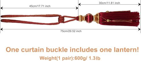 Paired Lantern Single Hanging Ball Tassels Curtains Buckle Sling Binding Lantern Tiebacks Handcrafted Braided Buckle Drapery Curtain Holdbacks Window Treatments for Home 2 Pack in Saudi Arabia