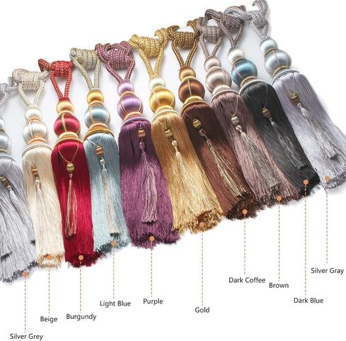 Paired Lantern Single Hanging Ball Tassels Curtains Buckle Sling Binding Lantern Tiebacks Handcrafted Braided Buckle Drapery Curtain Holdbacks Window Treatments for Home 2 Pack in Saudi Arabia