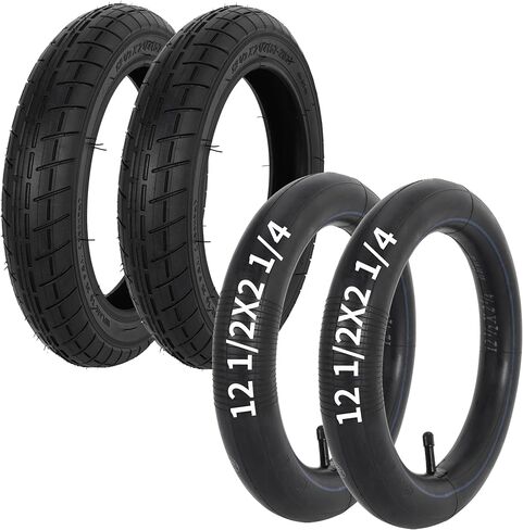 12 1/2 x 2 1/4 Bike Tire and Inner Tube, 12.5x2.25 BMX Tire Set (57-203) Compatible with Jetson Kids Bike Razor Caster Trike Bob Stroller and Many Other 12 inch Bicycle Tire and Tube (1 Set) in Kuwait
