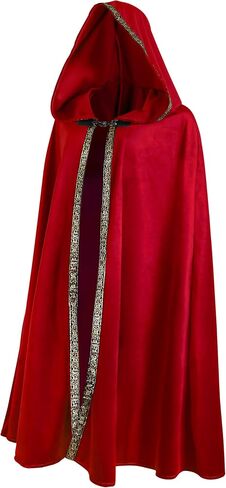 UQJE Medieval Cloak with Hood Halloween Renaissance Hooded Cape for Adult in Saudi Arabia