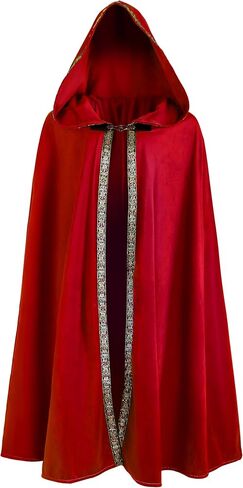 UQJE Medieval Cloak with Hood Halloween Renaissance Hooded Cape for Adult in Saudi Arabia