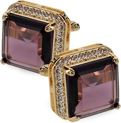 Large Big Square Crystal Color Stone Cuff Links for Men – Tuxedo Suit Accessories, Cufflinks for Men in Kuwait