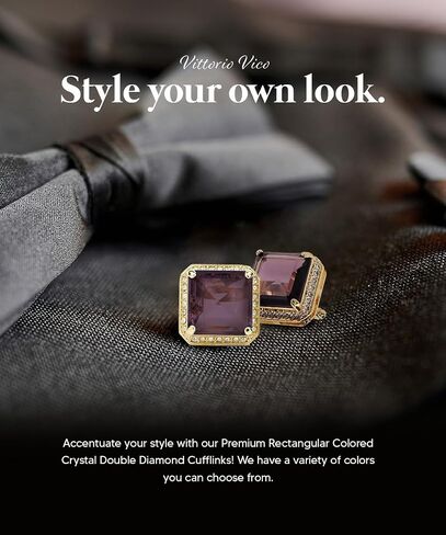Large Big Square Crystal Color Stone Cuff Links for Men – Tuxedo Suit Accessories, Cufflinks for Men in Kuwait