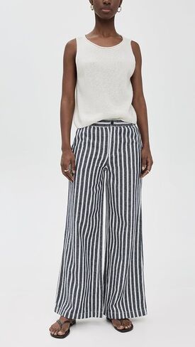 Madewell Women's The Zoe Relaxed Wide Pant in 100% Linen in Saudi Arabia