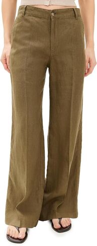 Madewell Women's The Zoe Relaxed Wide Pant in 100% Linen in Saudi Arabia