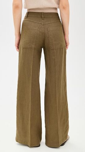 Madewell Women's The Zoe Relaxed Wide Pant in 100% Linen in Saudi Arabia