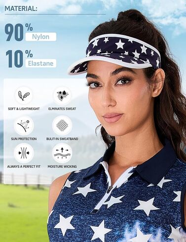 Soneven Sports Sun Visor Hat Women Lightweight Packable Cooling Stretchy Visor Hat for Running, Tennis, Golf in Saudi Arabia