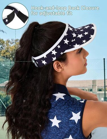 Soneven Sports Sun Visor Hat Women Lightweight Packable Cooling Stretchy Visor Hat for Running, Tennis, Golf in Saudi Arabia