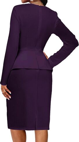 IbuduSexy Church Dresses for Women 2025 Women's Knee-Length Work Dress in Kuwait