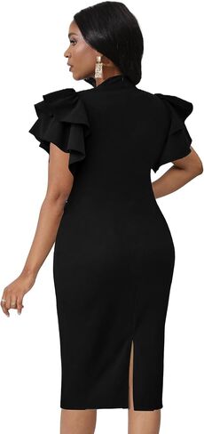 IbuduSexy Church Dresses for Women 2025 Women's Knee-Length Work Dress in Kuwait