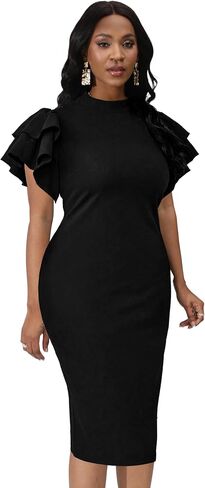 IbuduSexy Church Dresses for Women 2025 Women's Knee-Length Work Dress in Kuwait
