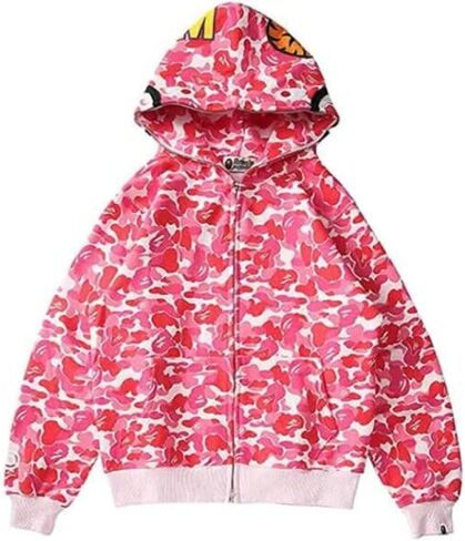 Youth Fashion Camo Hoodie Cotton Zipper Hooded for Men Women in Kuwait