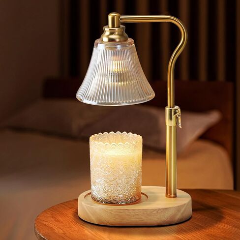 مصباح شمعة دافئ مع ارتفاع قابل للتعديل - مصباح شموع كهربائي أكثر دفئًا مع مؤقت و dimmer لارتفاع الاحترار الشمع المعطر ، ديكور المنزل وهدايا عيد ميلاد الاحترار للنساء للنساء عيد الأم in Kuwait