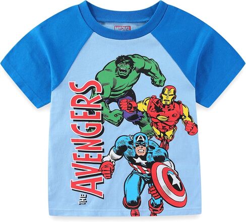 Marvel Avengers Boys Short Sleeve T-Shirt and French Terry Shorts Set for Toddler and Big Kids in Saudi Arabia