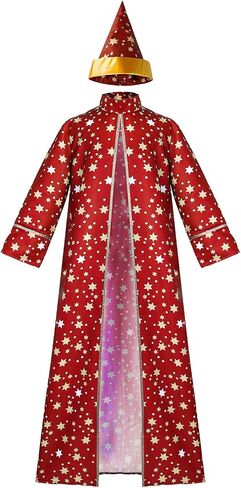 Adults Wizard Costume Wizard Cloak Stars Magician Cape and Hat Witch Cloak in Saudi Arabia