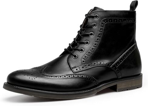 Men's Leather Boots with Brogue Design, Lace-Up Style, Composite Outsole in Saudi Arabia