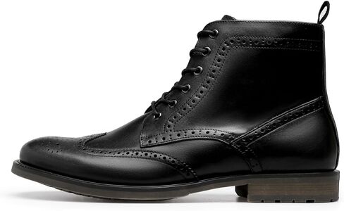 Men's Leather Boots with Brogue Design, Lace-Up Style, Composite Outsole in Saudi Arabia