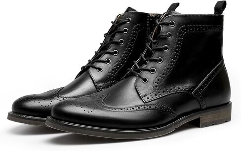 Men's Leather Boots with Brogue Design, Lace-Up Style, Composite Outsole in Saudi Arabia