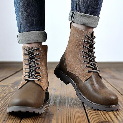 COSIDRAM Men's Casual Oxford Boots Classic Suede Chukka Boots Comfort Lace Up Business Dress Shoes in Kuwait