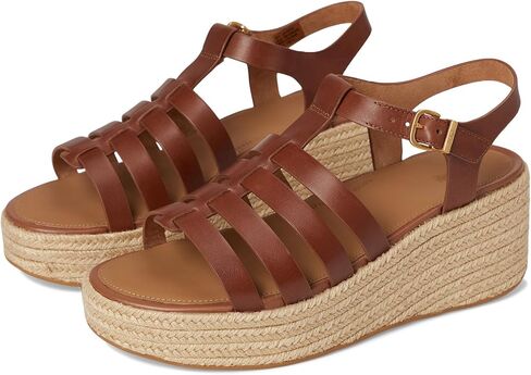 FitFlop Women's Platfforms Espadrille Leather Fisherman Wedge Sandals in Saudi Arabia