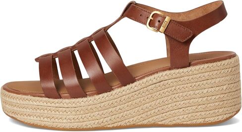 FitFlop Women's Platfforms Espadrille Leather Fisherman Wedge Sandals in Saudi Arabia