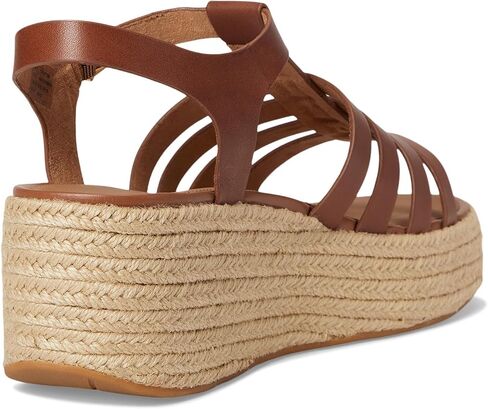 FitFlop Women's Platfforms Espadrille Leather Fisherman Wedge Sandals in Saudi Arabia