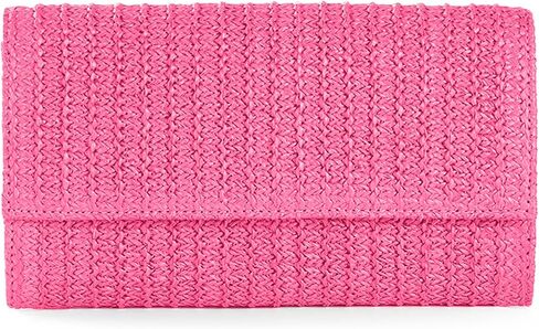 Fozehlad Straw Clutch Bags for Women Straw Beach Crossbody Purse Woven Envelope Wallet Fold Over Chain Shoulder Bag in Saudi Arabia
