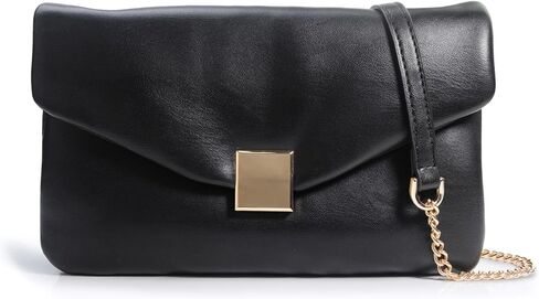 Hoxis Puffer Envelope Clutch for Women Vegan Leather Chain Counter Base Party Party Party in Kuwait
