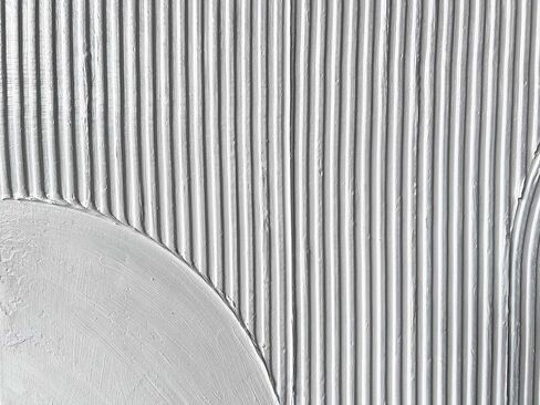 Eonzeun White Abstract Wall Art - لوحة زيت مزخرفة مرسومة باليد على قماش 28 × 40 بوصة ، لوحة فن الملمس ثلاثية الأبعاد الحد الأدنى لديكور الجدار in Saudi Arabia