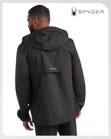Spyder Mens Rain Jacket - Waterproof Lightweight Hooded Windbreaker, Outerwear Jacket for Golf, Hiking and Outdoor (S-XL) in Kuwait
