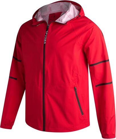 Spyder Mens Rain Jacket - Waterproof Lightweight Hooded Windbreaker, Outerwear Jacket for Golf, Hiking and Outdoor (S-XL) in Kuwait