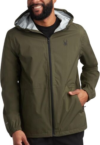 Spyder Mens Rain Jacket - Waterproof Lightweight Hooded Windbreaker, Outerwear Jacket for Golf, Hiking and Outdoor (S-XL) in Kuwait