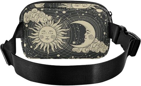 CBBYY Goth Skull Bat Moon Fanny Pack للنساء والرجال، حقيبة خصر كروسبودي قابلة للتعديل حقيبة حزام خصر كاجوال للسفر والجري والتمارين وركوب الدراجات in Saudi Arabia