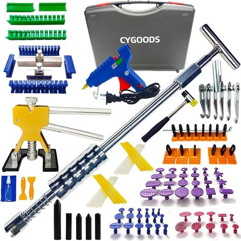 M16 Big Size Slide Puller Gold Lifter Tooools Kit ، Auto Dent Puller Kit ، مزيل Dings Dings للسيارات ، أدوات إزالة Ding Dent الكبيرة بدون طلاء مع Toolbox (XBLG100) in Kuwait