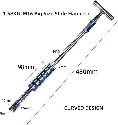 M16 Big Size Slide Puller Gold Lifter Tooools Kit ، Auto Dent Puller Kit ، مزيل Dings Dings للسيارات ، أدوات إزالة Ding Dent الكبيرة بدون طلاء مع Toolbox (XBLG100) in Kuwait