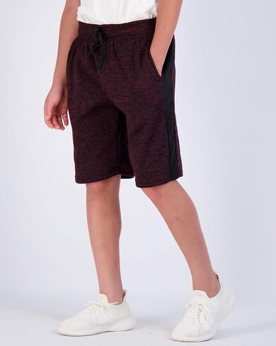 Real Essentials 3 Pack: Boys Tech Fleece Athletic Shorts with Drawstring & Pockets in Saudi Arabia