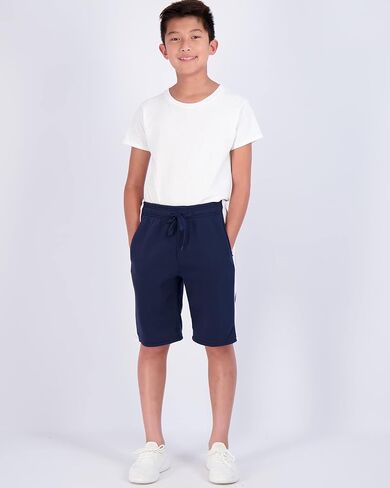 Real Essentials 3 Pack: Boys Tech Fleece Athletic Shorts with Drawstring & Pockets in Saudi Arabia