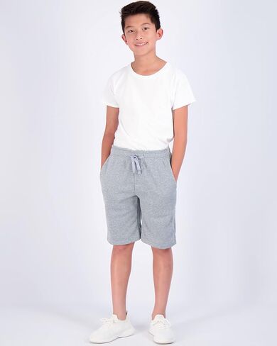 Real Essentials 3 Pack: Boys Tech Fleece Athletic Shorts with Drawstring & Pockets in Saudi Arabia