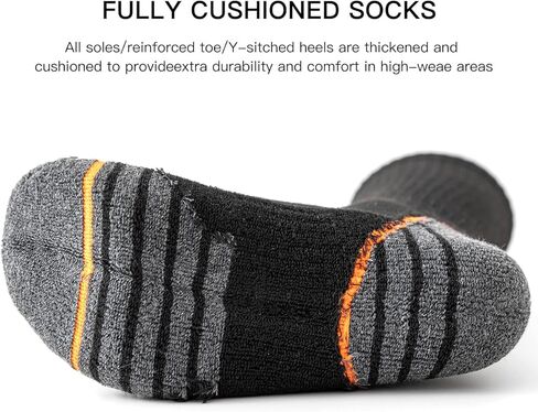 JOYNÉE 8 Pairs Mens Athletic Cushioned Crew Socks Moisture-Wicking Work Sport Socks for Running Basketball,Sock Size:10-13 in Kuwait