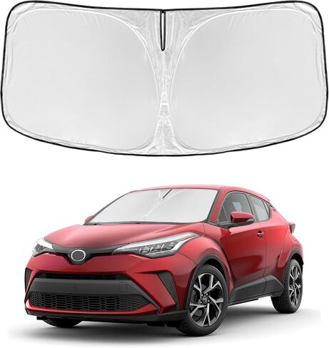 for GMC Yukon 2021-2025 Windshield Sun Shade - 4 Layers Car Sunshades for Front Windows Shade Cover Custom Fit Yukon Sun Visor 240T Retractable Shade Blocks UV Rays Car Accessories in Kuwait