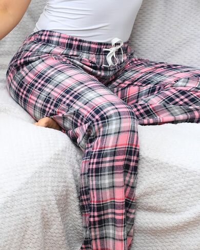 Active Club Cotton-Blend Flannel Pajama Pants for Women (Small - 2X sizes) in Saudi Arabia