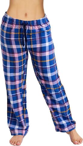 Active Club Cotton-Blend Flannel Pajama Pants for Women (Small - 2X sizes) in Kuwait