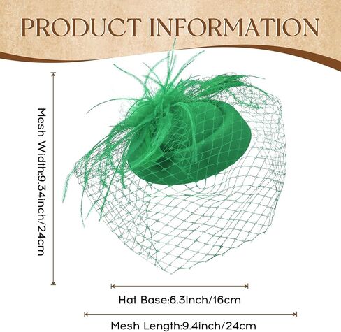 قبعة fascinator الحجاب ريشة شاي شاي حفلة الزفاف الزفاف الحجاب القبعة القبعة بوكس ​​ديربي القبعات للنساء in Kuwait