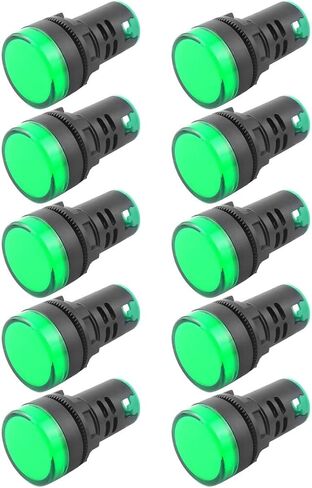 Indicator Light AC/DC 110V 20mA LED Flush Panel Mount White 10 Pcs in Saudi Arabia