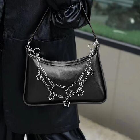 Chain Belt, 5 Pcs Waist Chain Belt Jeans Pants Chain Wallet Chain Pocket Silver Chain Belt Y2K Goth Accessories Punk Dress Body Belly Chain for Women Men in Kuwait