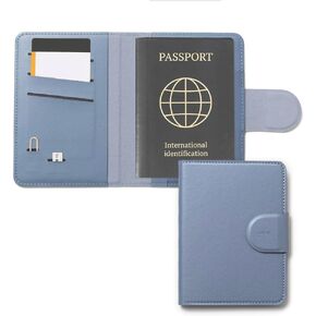 LHiDS Leatherette Passport Holder with RFID Protection, Premium PU Leather, Snap Button Closure, Travel Passport Wallet Cover for Passport, Boarding Passes, Business Cards, Cash (Classic Brown)