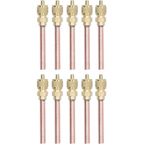 10pcs خدمة الوصول إلى الخدمة النحاس الثقيل 1/4SAE HVAC Tube OD صمامات الوصول إلى R22 R12 R134